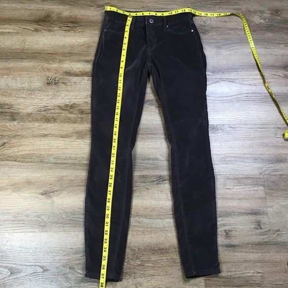 BLANK NYC Pants Size 27 Spray On Skinny Leg Soft Velvet Fabric Dark Brown - Picture 13 of 14